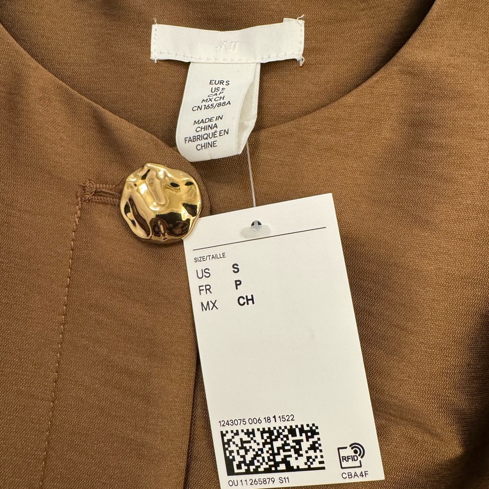 H&M Brown Puff Sleeve Blouse - Picture 3 of 3